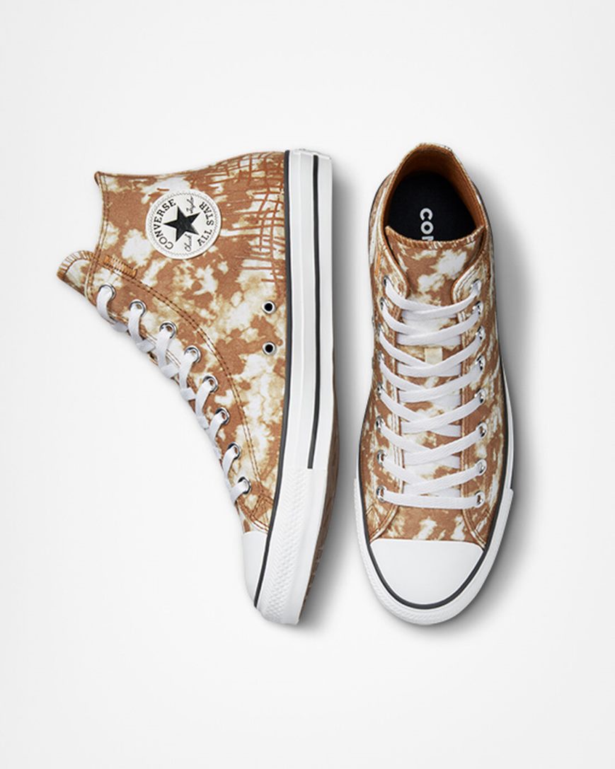 Men's Converse Chuck Taylor All Star Dip Dye High Top Shoes Brown / White / Black | AU C1563K